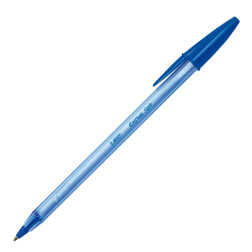 BIC CRISTAL SOFT PENNA A SFERA PUNTA MEDIA COLORE BLU CONF. 50 PZ.